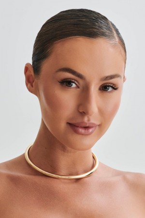 Women's Meshki Ansley Choker Gold USA | I0N-4462