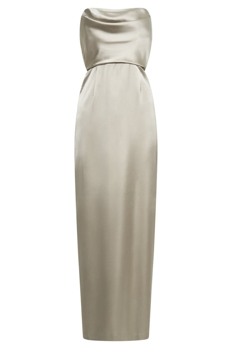 Women's Meshki Alanis Strapless Maxi Dress Beige USA | J6D-4451