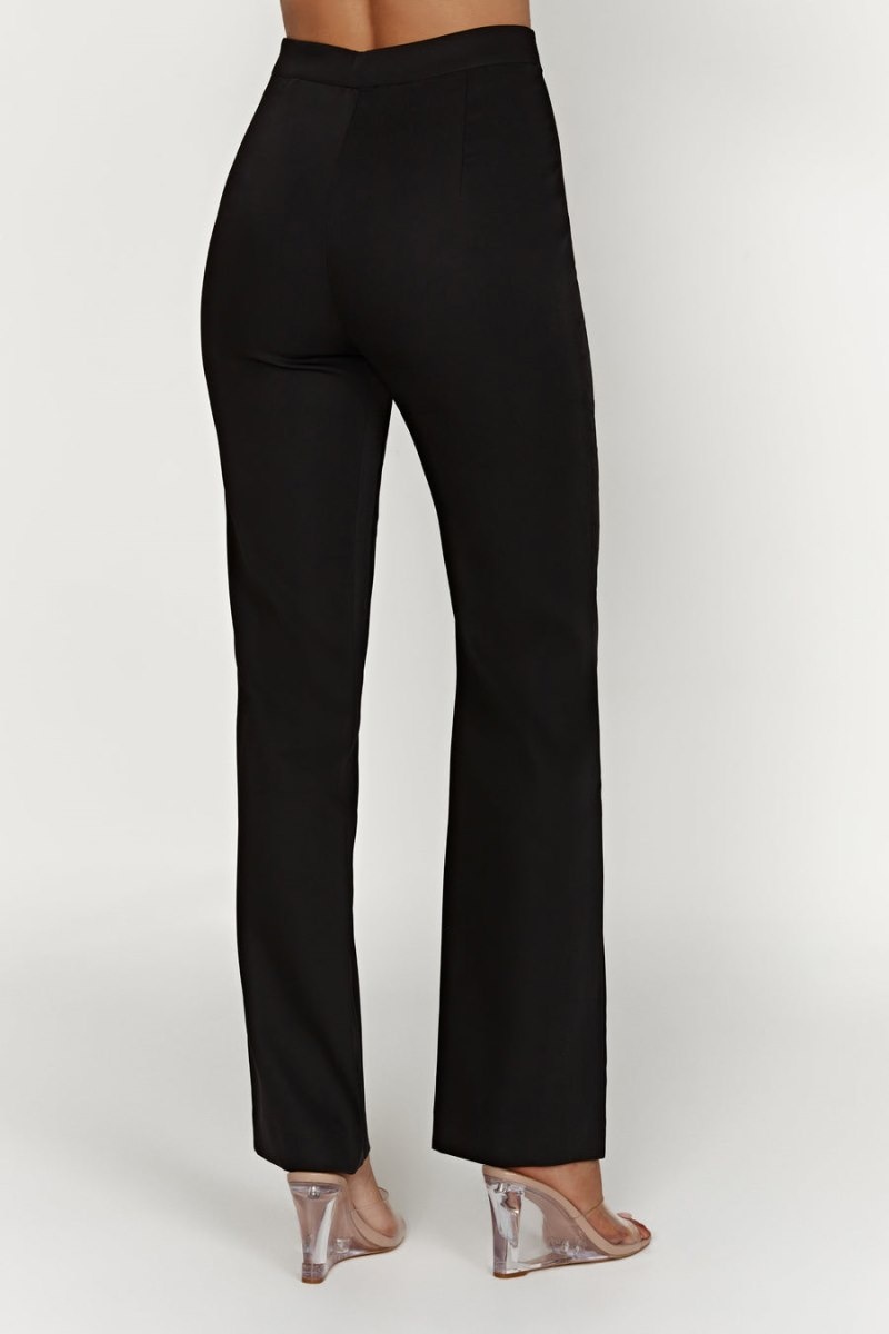 Women's Meshki Allanah Straight Leg Pants Black USA | D5A-4925