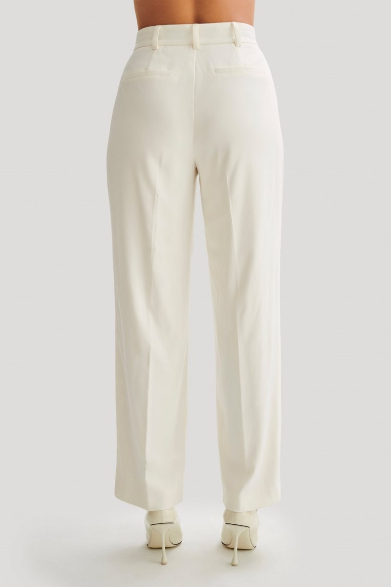 Women's Meshki Amelie Suiting Straight Leg Pants White USA | H8B-9197