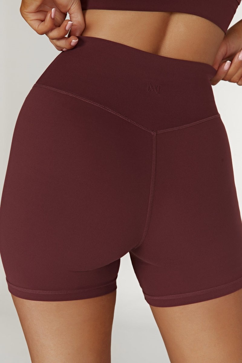 Women's Meshki Carly Bike Shorts Dark Red USA | K3X-0485