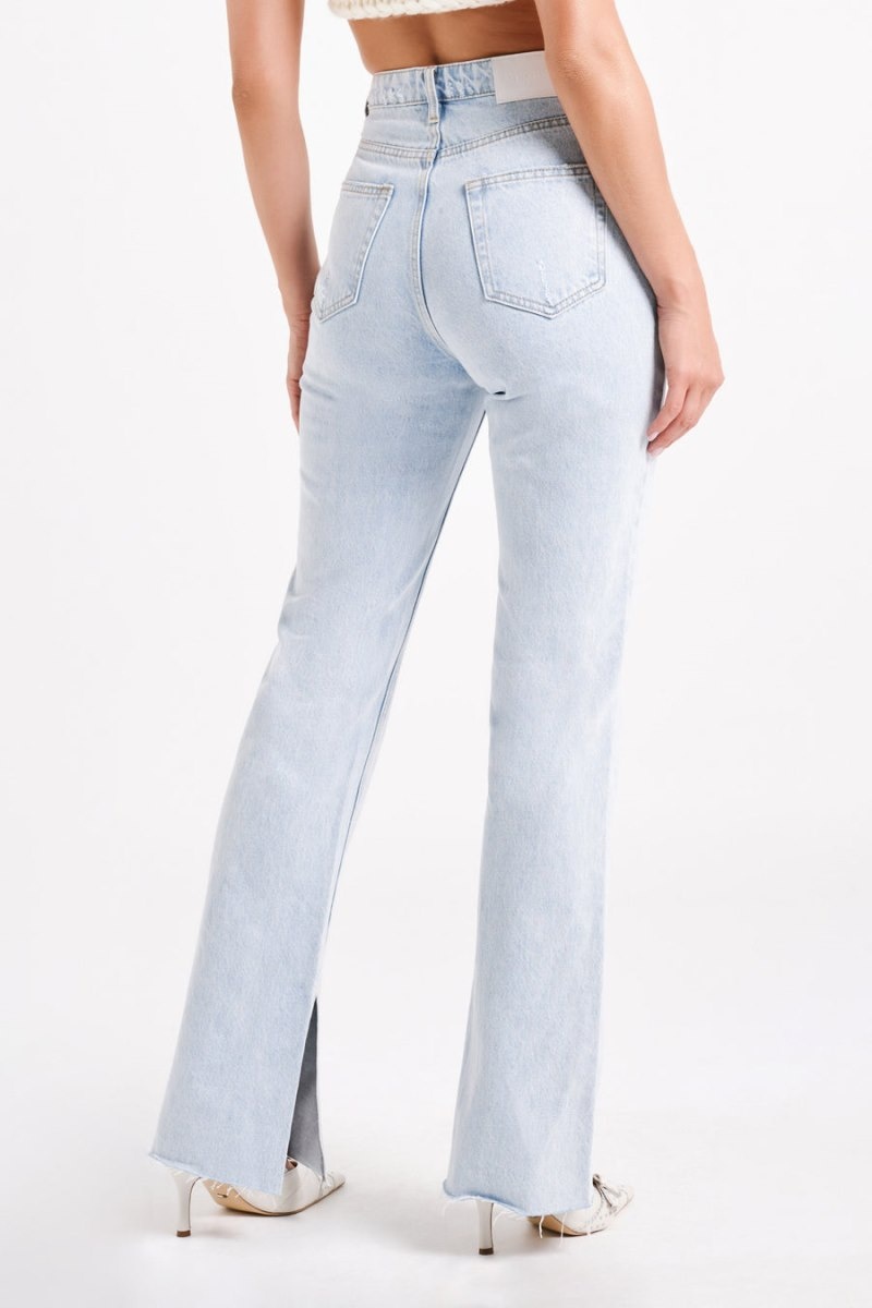 Women's Meshki Lauren Straight Leg Jeans Light Blue USA | J8X-2041