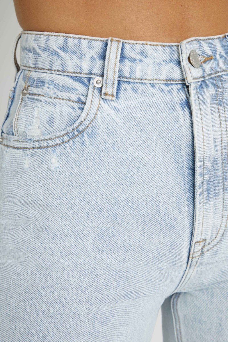 Women's Meshki Lauren Straight Leg Jeans Light Blue USA | J8X-2041