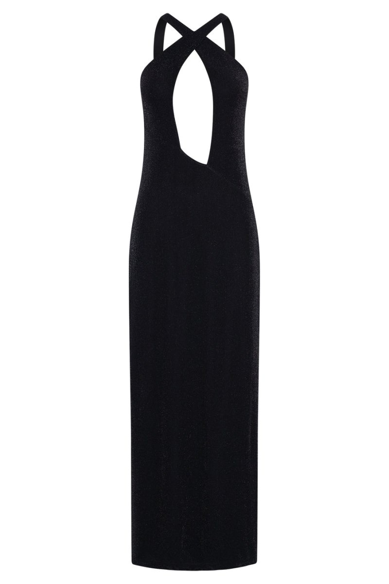 Women's Meshki Solene Cut Out Maxi Dress Black USA | P5H-5394