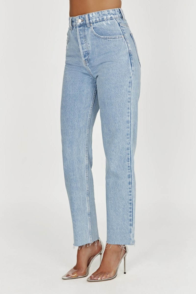 Women's Meshki Tina Mom Jeans Blue USA | P4A-7129